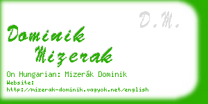 dominik mizerak business card