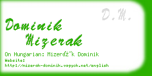 dominik mizerak business card